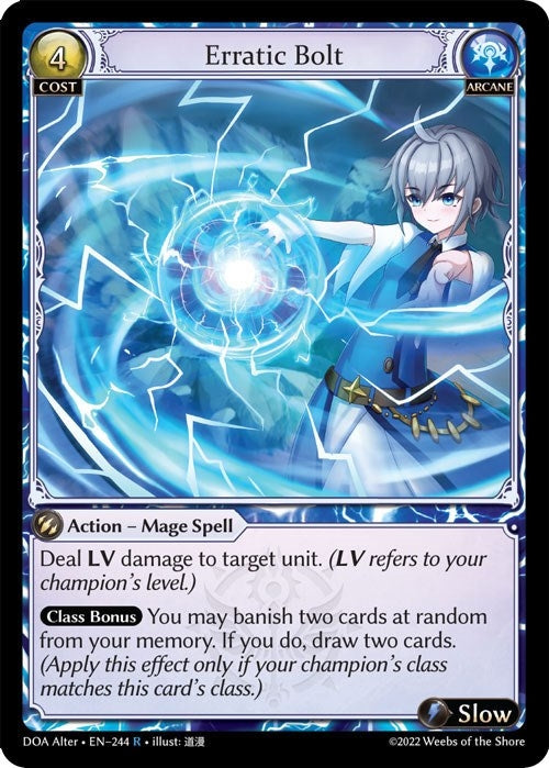 Image for Erratic Bolt (Dawn of Ashes Alter Edition) (244) - Grand Archive TCG