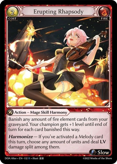 Image for Erupting Rhapsody (Dawn of Ashes Alter Edition) (132) - Grand Archive TCG