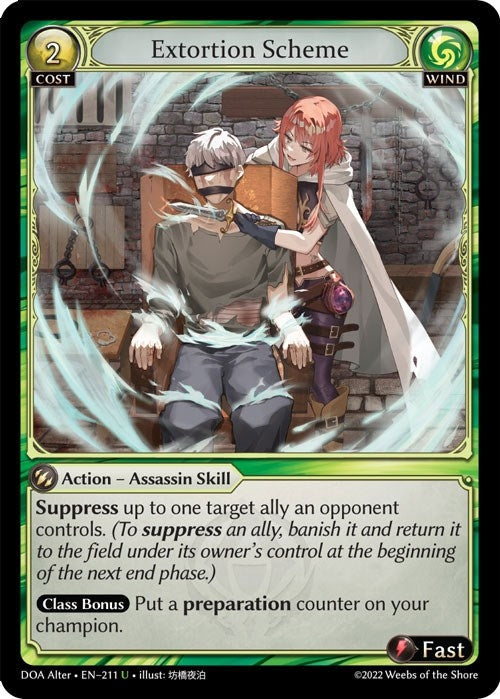 Image for Extortion Scheme (Dawn of Ashes Alter Edition) (211) - Grand Archive TCG