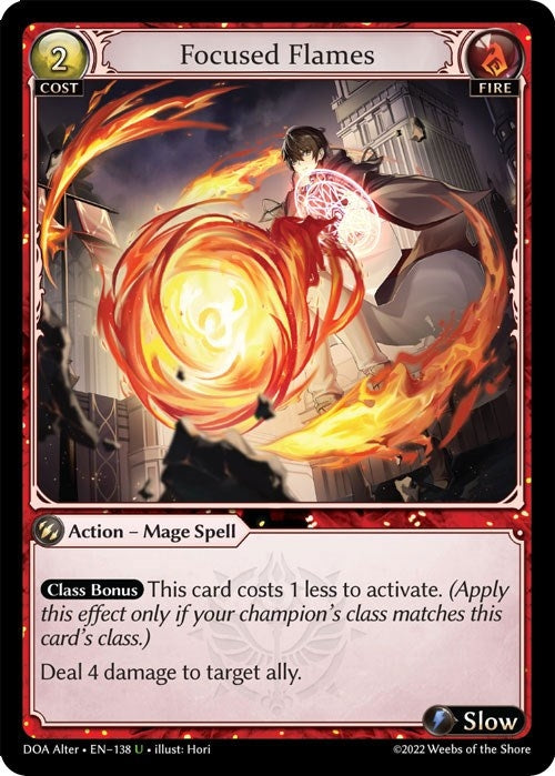 Image for Focused Flames (Dawn of Ashes Alter Edition) (138) - Grand Archive TCG