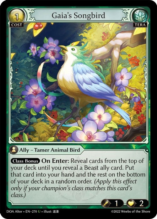 Image for Gaia's Songbird (Dawn of Ashes Alter Edition) (270) - Grand Archive TCG