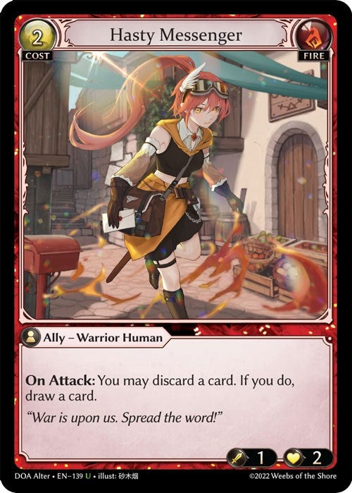 Image for Hasty Messenger (Dawn of Ashes Alter Edition) (139) - Grand Archive TCG