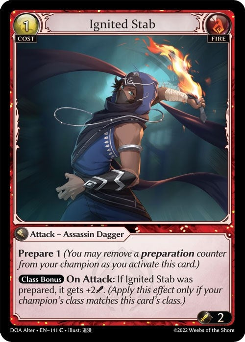 Image for Ignited Stab (Dawn of Ashes Alter Edition) (141) - Grand Archive TCG