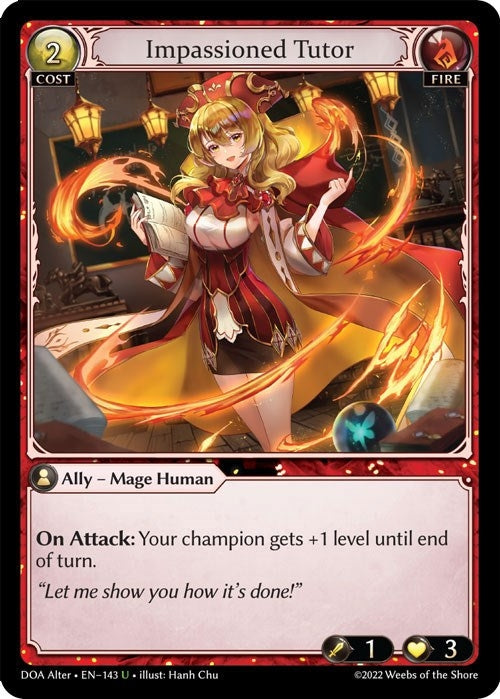Image for Impassioned Tutor (Dawn of Ashes Alter Edition) (143) - Grand Archive TCG