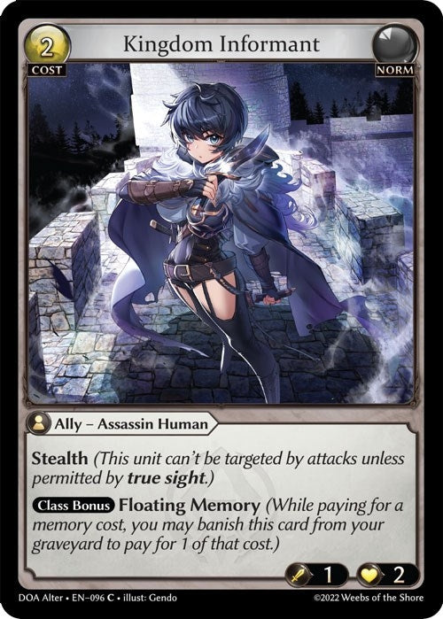 Image for Kingdom Informant (Dawn of Ashes Alter Edition) (096) - Grand Archive TCG