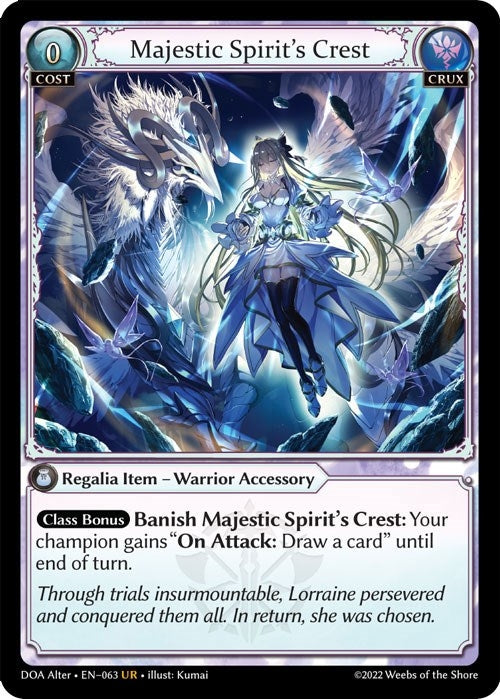 Image for Majestic Spirit's Crest (Dawn of Ashes Alter Edition) (063) - Grand Archive TCG