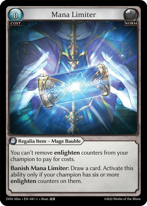 Image for Mana Limiter (Dawn of Ashes Alter Edition) (041) - Grand Archive TCG
