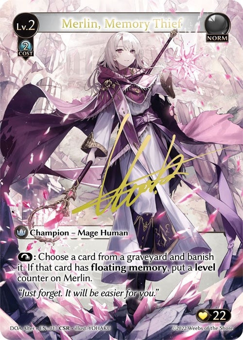 Image for Merlin, Memory Thief (CSR) (Dawn of Ashes Alter Edition) (017) - Grand Archive TCG
