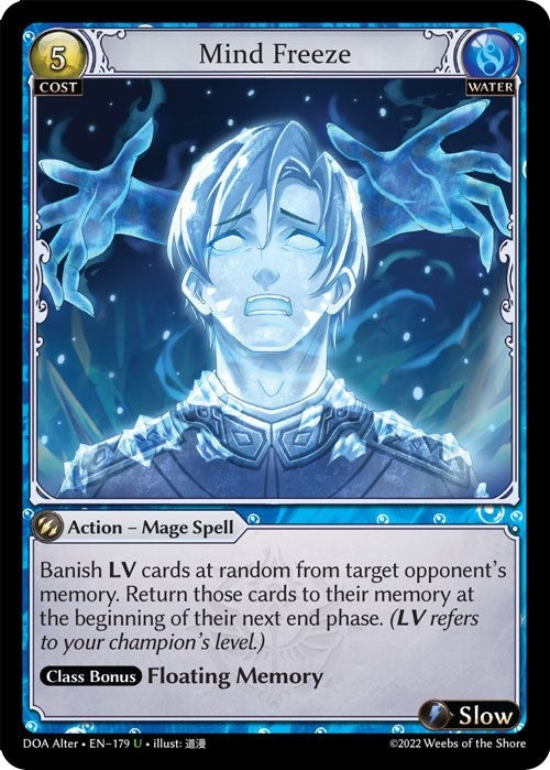 Image for Mind Freeze (Dawn of Ashes Alter Edition) (179) - Grand Archive TCG