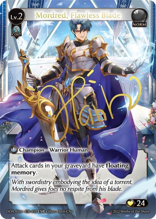 Image for Mordred, Flawless Blade (CSR) (Dawn of Ashes Alter Edition) (018) - Grand Archive TCG