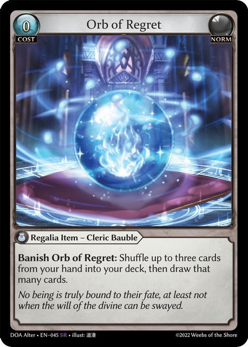Image for Orb of Regret (Dawn of Ashes Alter Edition) (045) - Grand Archive TCG
