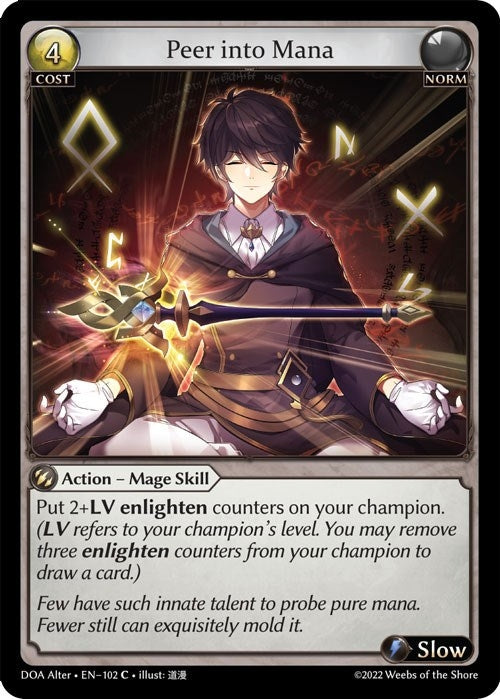 Image for Peer into Mana (Dawn of Ashes Alter Edition) (102) - Grand Archive TCG