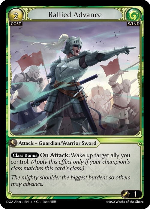 Image for Rallied Advance (Dawn of Ashes Alter Edition) (218) - Grand Archive TCG