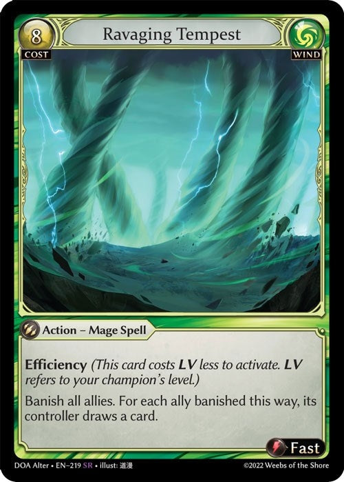 Image for Ravaging Tempest (Dawn of Ashes Alter Edition) (219) - Grand Archive TCG