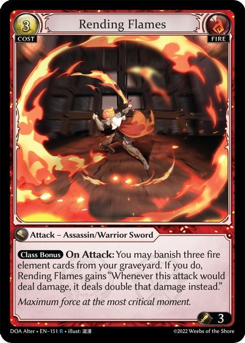 Image for Rending Flames (Dawn of Ashes Alter Edition) (151) - Grand Archive TCG