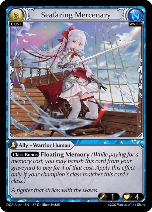 Image for Seafaring Mercenary (Dawn of Ashes Alter Edition) (187) - Grand Archive TCG