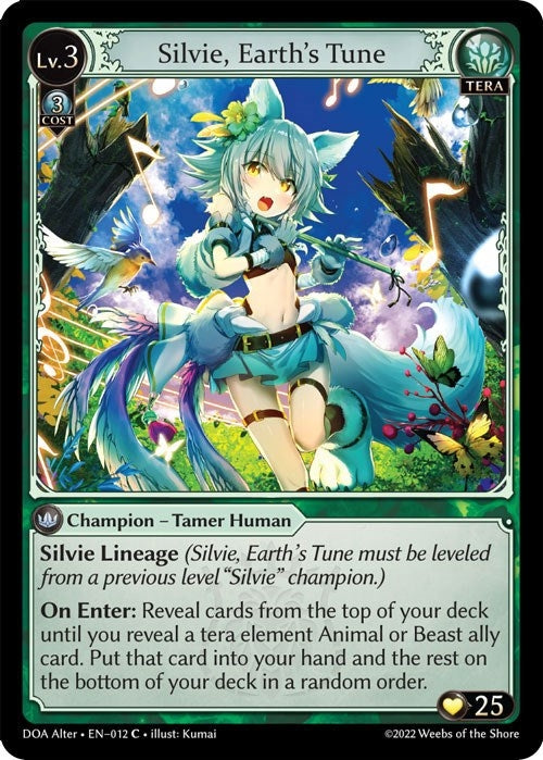 Image for Silvie, Earth's Tune (Dawn of Ashes Alter Edition) (012) - Grand Archive TCG
