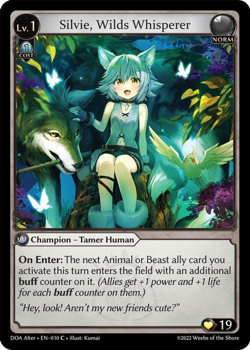 Image for Silvie, Wilds Whisperer (Dawn of Ashes Alter Edition) (010) - Grand Archive TCG