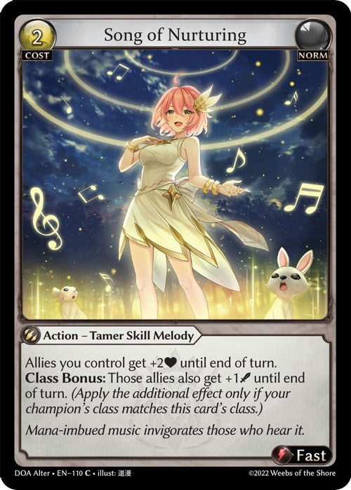 Image for Song of Nurturing (Dawn of Ashes Alter Edition) (110) - Grand Archive TCG