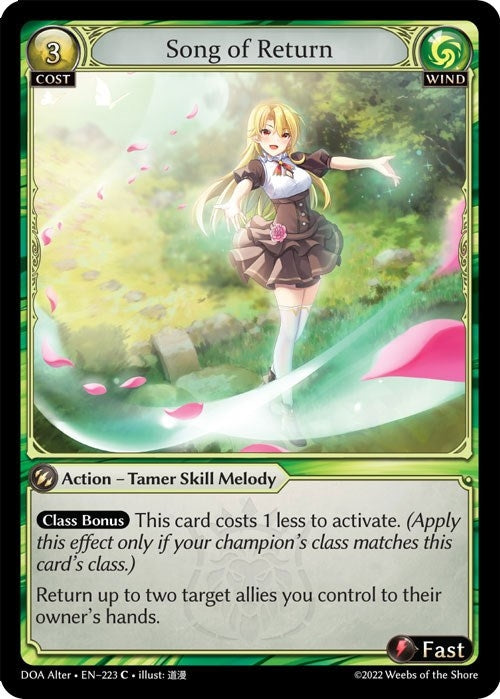 Image for Song of Return (Dawn of Ashes Alter Edition) (223) - Grand Archive TCG