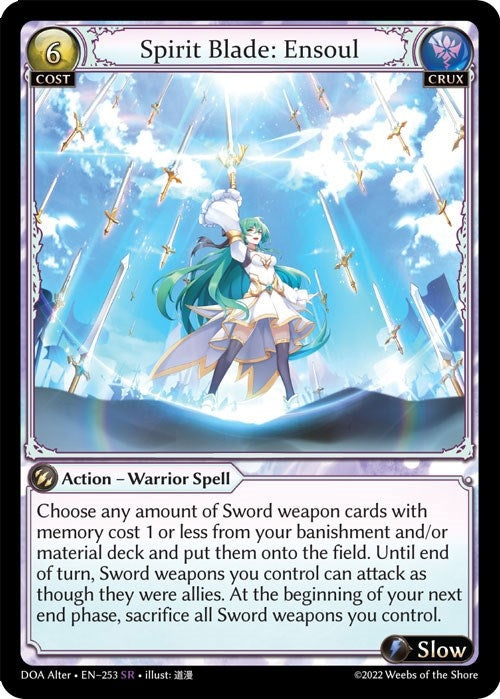 Image for Spirit Blade: Ensoul (Dawn of Ashes Alter Edition) (253) - Grand Archive TCG