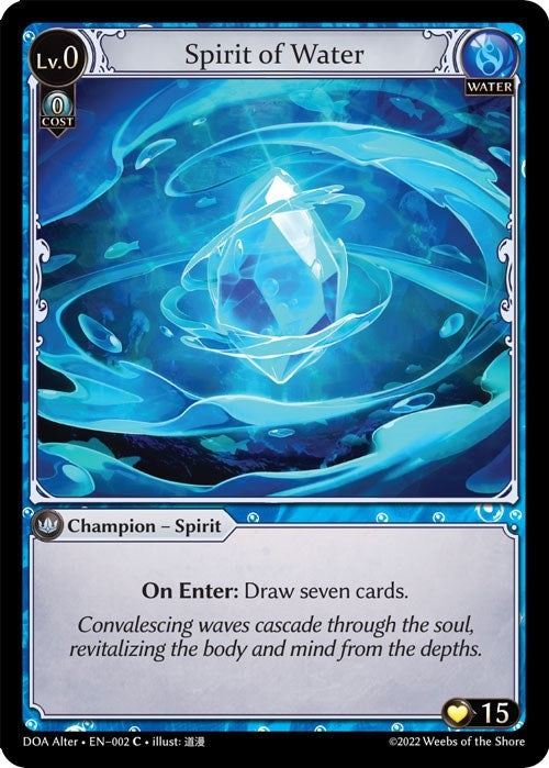 Image for Spirit of Water (Dawn of Ashes Alter Edition) (002) - Grand Archive TCG