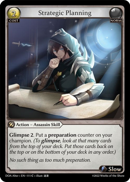 Image for Strategic Planning (Dawn of Ashes Alter Edition) (111) - Grand Archive TCG