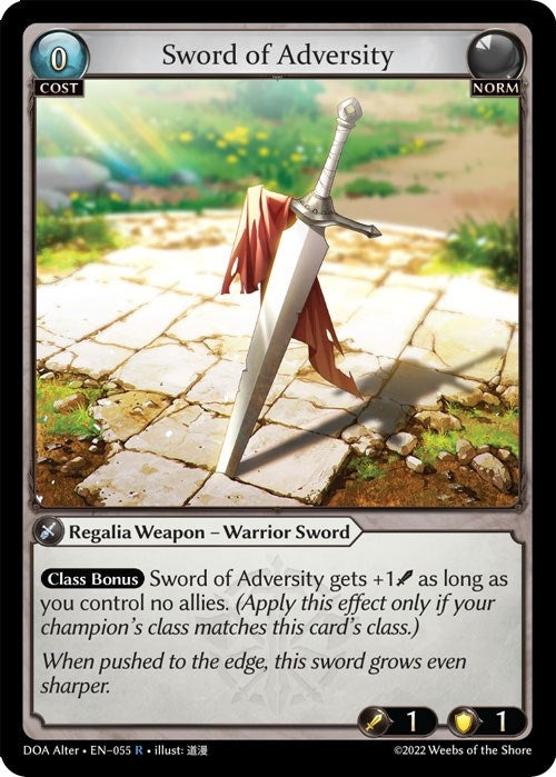 Image for Sword of Adversity (Dawn of Ashes Alter Edition) (055) - Grand Archive TCG