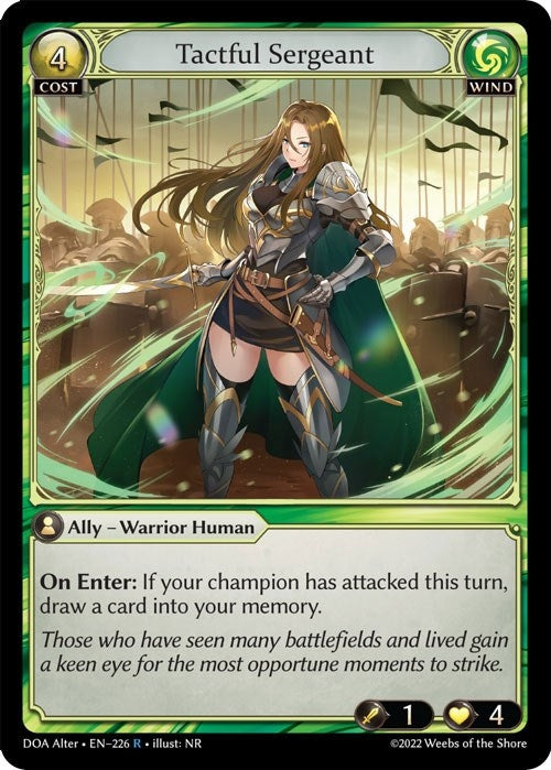 Image for Tactful Sergeant (Dawn of Ashes Alter Edition) (226) - Grand Archive TCG
