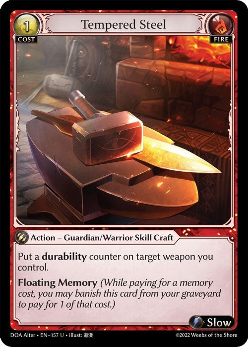 Image for Tempered Steel (Dawn of Ashes Alter Edition) (157) - Grand Archive TCG