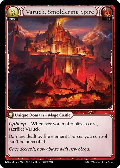 Image for Varuck, Smoldering Spire (Dawn of Ashes Alter Edition) (158) - Grand Archive TCG