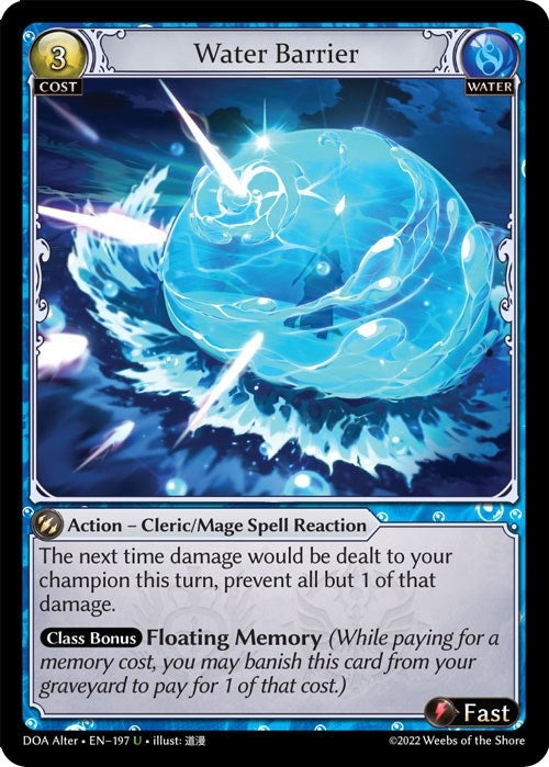 Image for Water Barrier (Dawn of Ashes Alter Edition) (197) - Grand Archive TCG