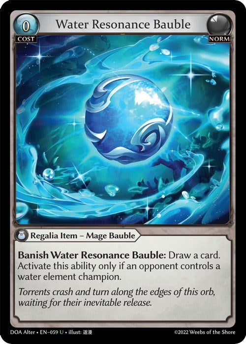 Image for Water Resonance Bauble (Dawn of Ashes Alter Edition) (059) - Grand Archive TCG