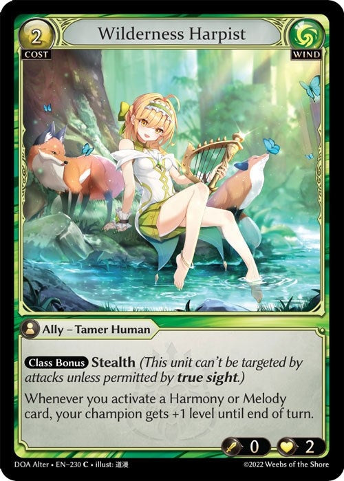 Image for Wilderness Harpist (Dawn of Ashes Alter Edition) (230) - Grand Archive TCG