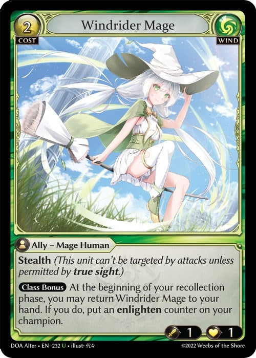 Image for Windrider Mage (Dawn of Ashes Alter Edition) (232) - Grand Archive TCG