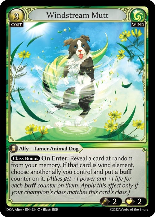 Image for Windstream Mutt (Dawn of Ashes Alter Edition) (234) - Grand Archive TCG