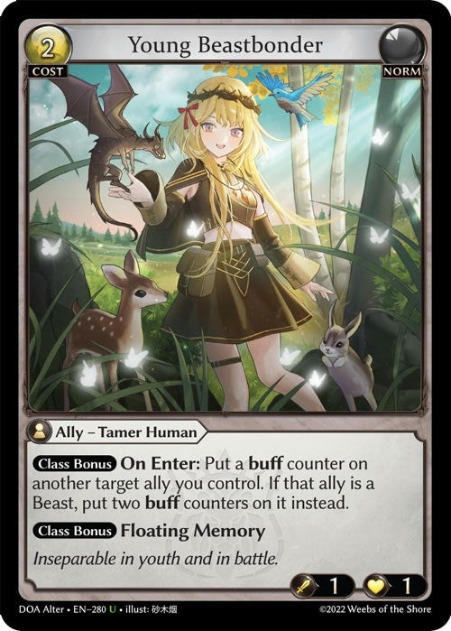 Image for Young Beastbonder (Dawn of Ashes Alter Edition) (280) - Grand Archive TCG
