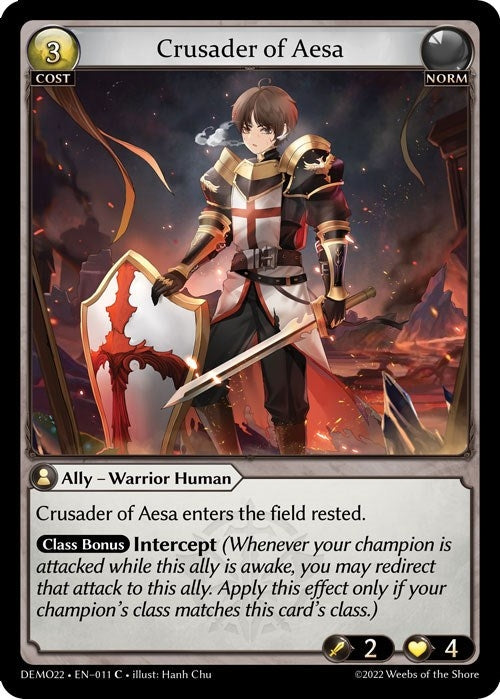 Image for Crusader of Aesa (2022 Demo Deck) (011) - Grand Archive TCG