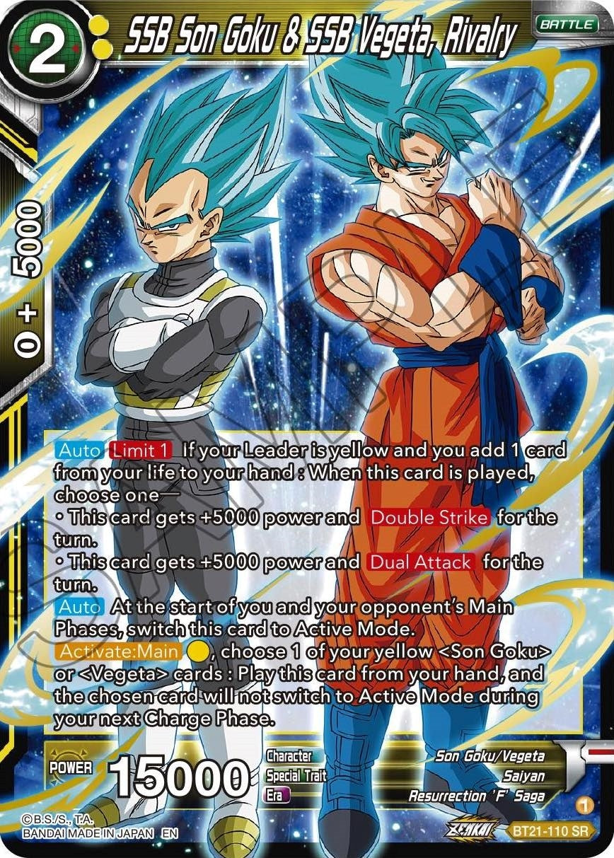 Image for SSB Son Goku & SSB Vegeta, Rivalry (Wild Resurgence) (BT21-110) - Dragon Ball Super: Masters