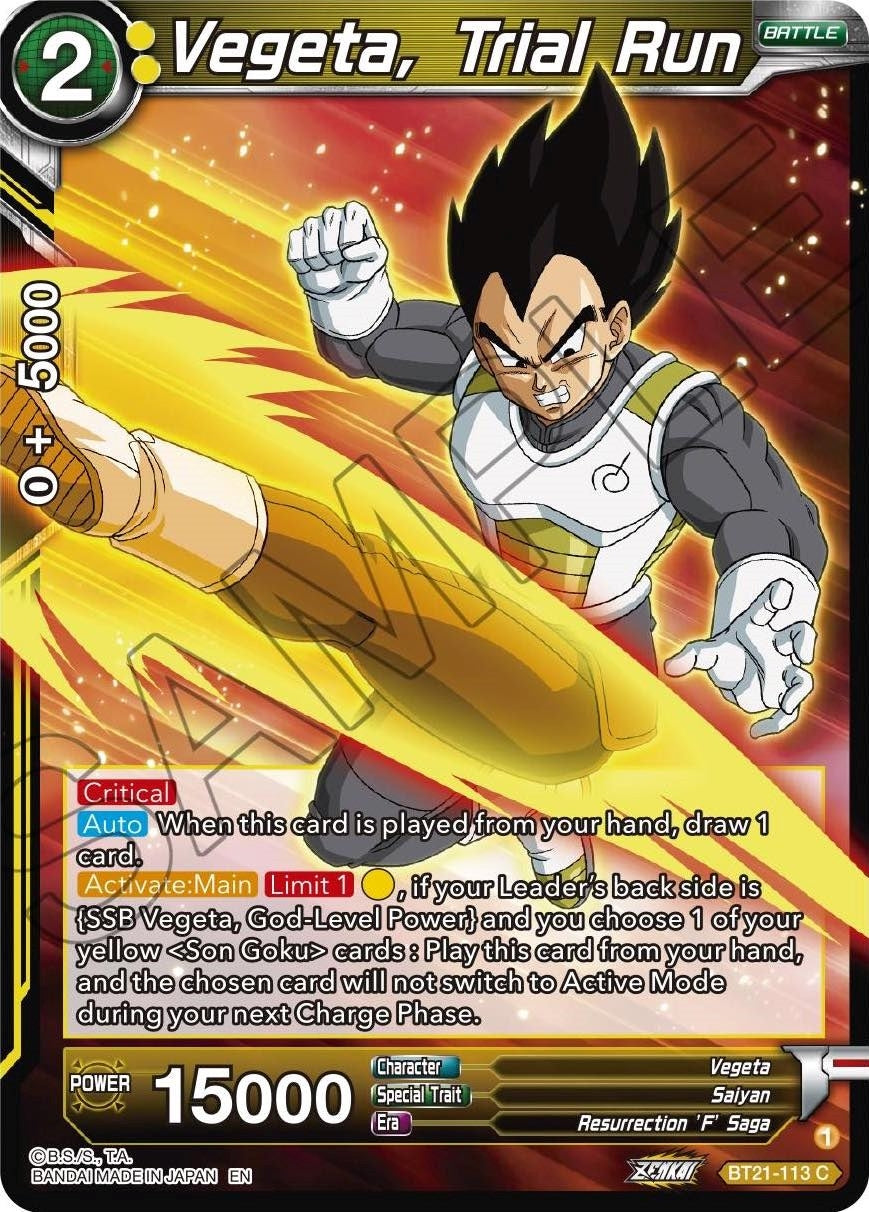 Image for Vegeta, Trial Run (Wild Resurgence) (BT21-113) - Dragon Ball Super: Masters