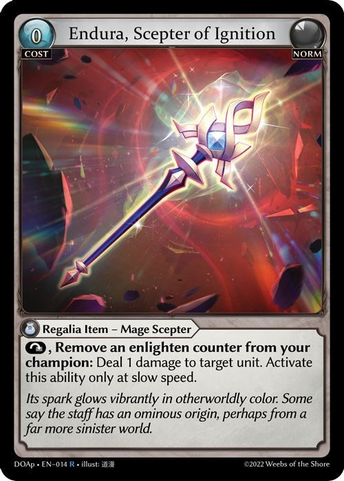 Image for Endura, Scepter of Ignition (Dawn of Ashes Prelude) (014) - Grand Archive TCG