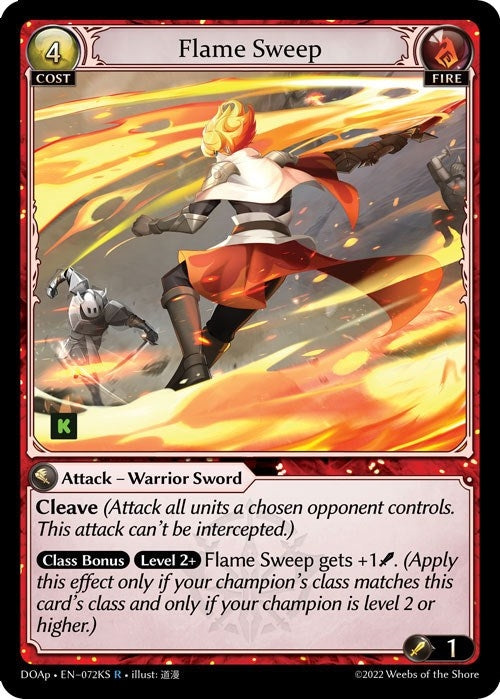 Image for Flame Sweep (Dawn of Ashes Prelude) (072KS) - Grand Archive TCG