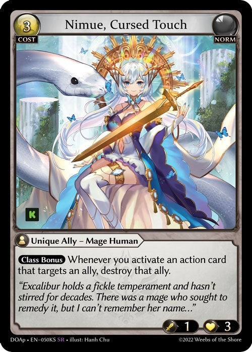 Image for Nimue, Cursed Touch (Dawn of Ashes Prelude) (050KS) - Grand Archive TCG