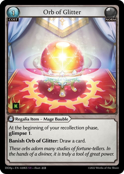 Image for Orb of Glitter (Dawn of Ashes Prelude) (020KS) - Grand Archive TCG
