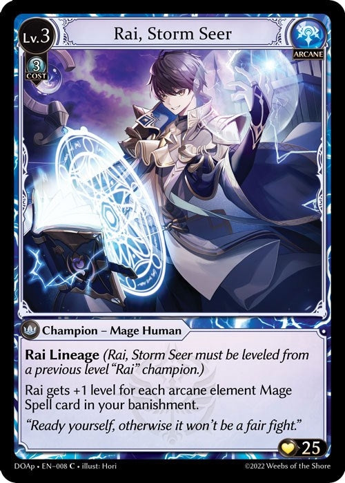 Image for Rai, Storm Seer (Dawn of Ashes Prelude) (008) - Grand Archive TCG