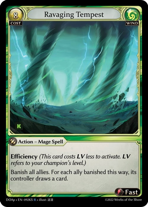 Image for Ravaging Tempest (Dawn of Ashes Prelude) (092KS) - Grand Archive TCG