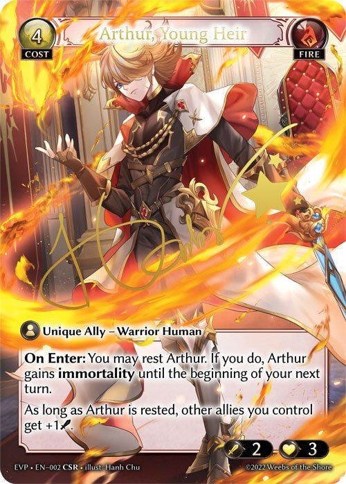 Image for Arthur, Young Heir (Dawn of Ashes Event Pack) (002) - Grand Archive TCG