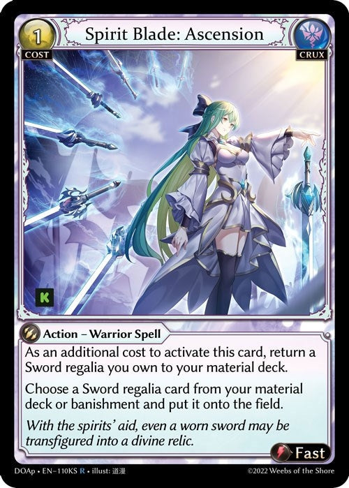 Image for Spirit Blade: Ascension (KS) (Dawn of Ashes Prelude) (110KS) - Grand Archive TCG