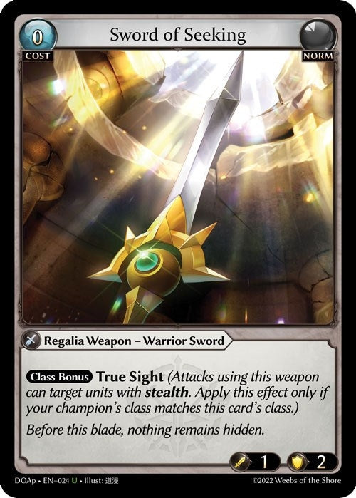 Image for Sword of Seeking (Dawn of Ashes Prelude) (024) - Grand Archive TCG