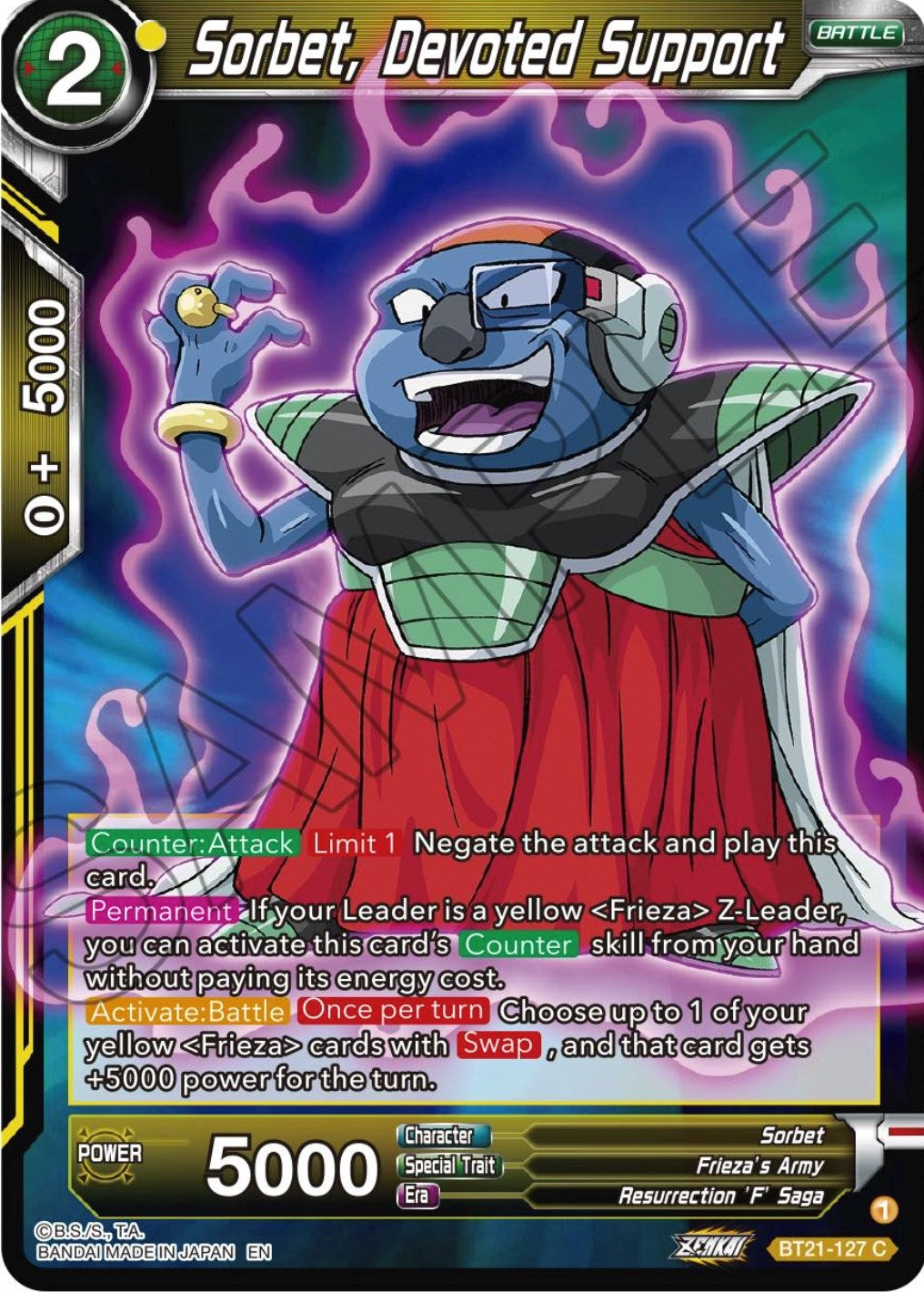 Image for Sorbet, Devoted Support (Wild Resurgence) (BT21-127) - Dragon Ball Super: Masters